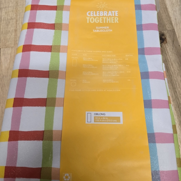 Colorful Checkered Tablecloth - Picture 3 of 4